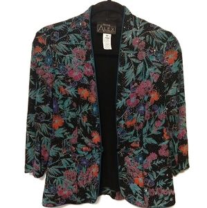 Glam floral sparkly evening jacket
